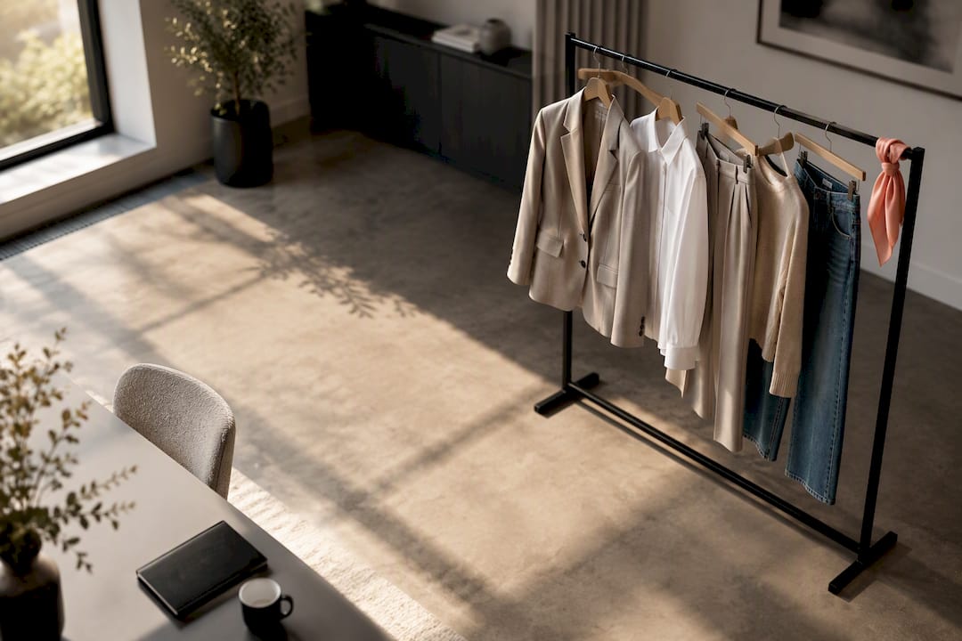 Guarda-roupa cápsula com peças em tons neutros