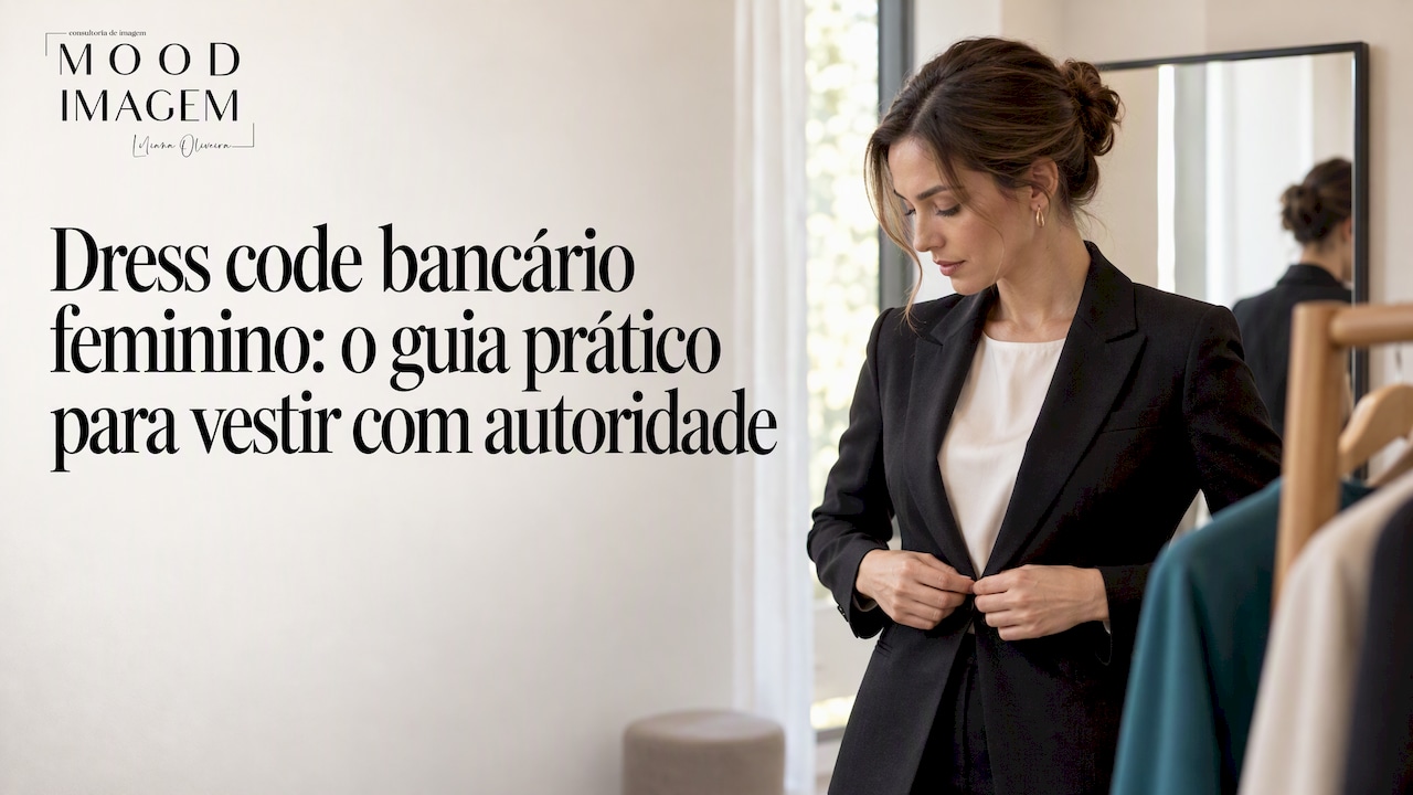 Mulher a experimentar um blazer formal num provador