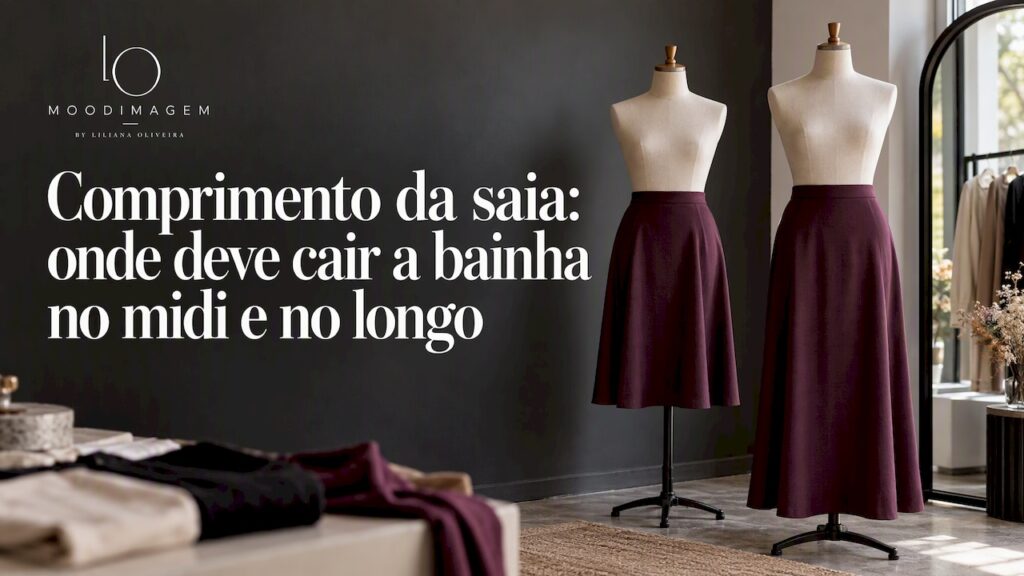 Comprimento da saia: onde deve cair a bainha no midi e no longo