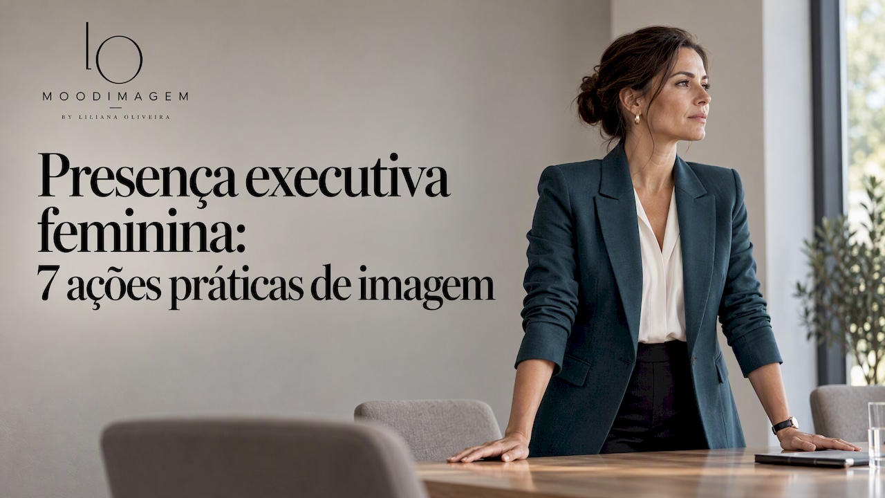 Executiva assume uma postura confiante junto à mesa